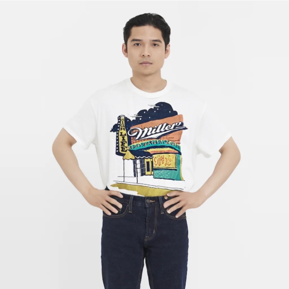 Junk Food Clothing Closet Miller High Life Sportsman's Club Tee Size M NWT $45 - Picture 3 of 9